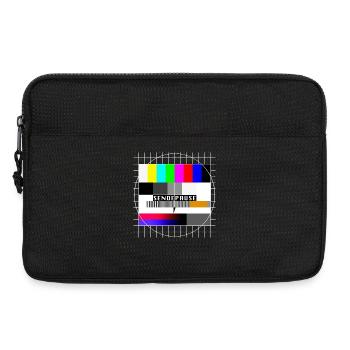 Testbild Sendepause 80er 90er Jahre Party Kostüm - Laptoptasche 13" - Schwarz - Vorne