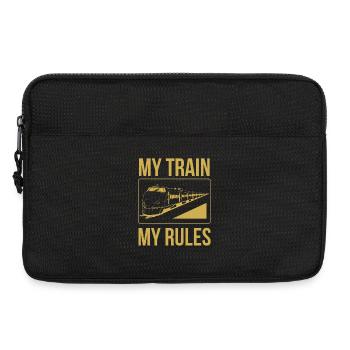 Train driver sayings my train my rules - Laptop bag 13" - black - Front