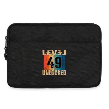 Geburtstag Happy Birthday Level Unlocked 49 Jahre - Laptoptasche 13" - Schwarz - Vorne