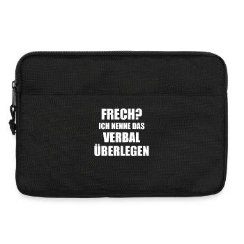 Frech? Ich nenne das Verbal überlegen Spruch - Laptoptasche 13" - Schwarz - Vorne