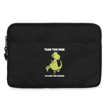 Take The Risk Sloth I Dinosaur I Dino T-Rex - Laptop bag 13" - black - Front