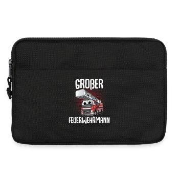 Großer Bruder Großer Feuerwehrmann - Laptoptasche 13" - Schwarz - Vorne