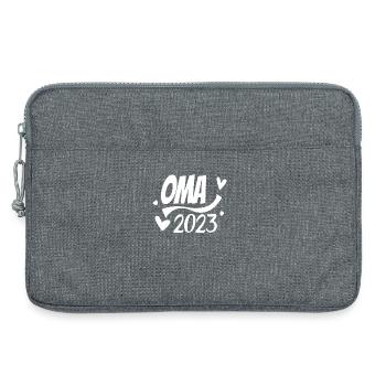 Oma 2023 - Werdende Oma 2023 - Laptoptasche 13" - Grau meliert - Vorne