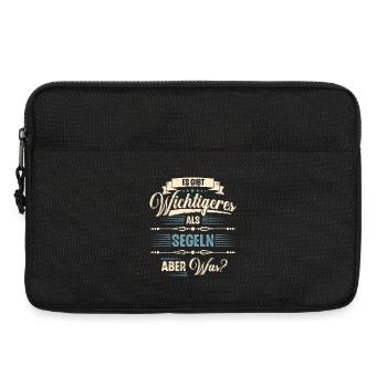 Segeln Segler Segelboot Es Gibt Wichtigeres - Laptoptasche 13" - Schwarz - Vorne