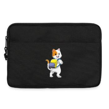 Chat en tant que randonneur avec sac à dos - Sacoche pour ordinateur portable 13 pouces - noir - Devant