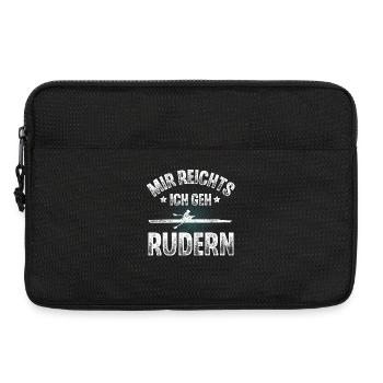 Rudern Ruderer Ruderboot - Laptoptasche 13" - Schwarz - Vorne