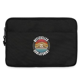 Offizielles Schlafshirt Lustiges Faultier - Laptoptasche 13" - Schwarz - Vorne