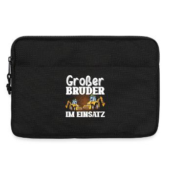 Großer Bruder Im Einsatz Bagger - Laptoptasche 13" - Schwarz - Vorne