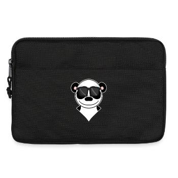 Panda - cool panda bear - Laptop bag 13" - black - Front
