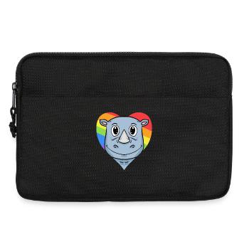 Rhino Lgbt Rainbow Colors - Laptop bag 13" - black - Front