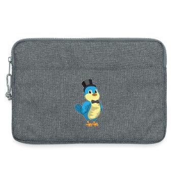 Vogel Bräutigam Zylinder Hochzeit - Laptoptasche 13" - Grau meliert - Vorne
