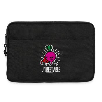Funny Beets Beetroot Superhero Word Game Cartoon - Laptop bag 13" - black - Front