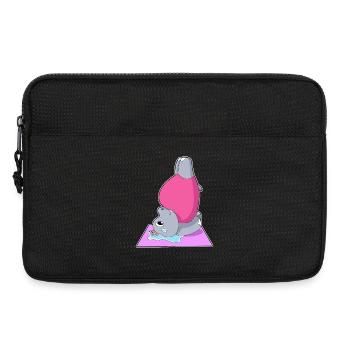 Nilpferd Yoga Fitness Gymnastik - Laptoptasche 13" - Schwarz - Vorne