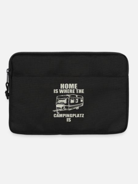 Zuhause am Campingplatz - Laptoptasche 13" - Schwarz