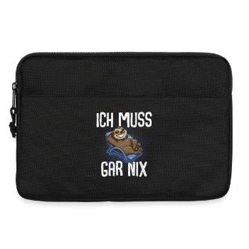Ich Muss Gar Nix Faultier - Laptoptasche 13" - Schwarz - Vorne