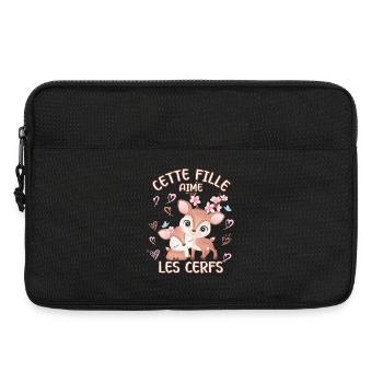 Dieses Mädchen Liebt Rehe - Laptoptasche 13" - Schwarz - Vorne