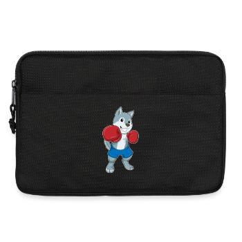 Hund Boxer Boxhandschuhe Boxen - Laptoptasche 13" - Schwarz - Vorne