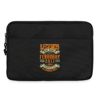 2017 Februar Geburtstag Legende - Laptoptasche 13" - Schwarz - Vorne