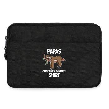 Schlafshirt Shirt Papa Vater Vatertag - Laptoptasche 13" - Schwarz - Vorne