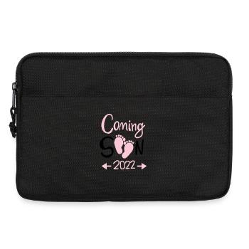 Coming Soon 2022 Baby Schwangerschaft - Laptoptasche 13" - Schwarz - Vorne
