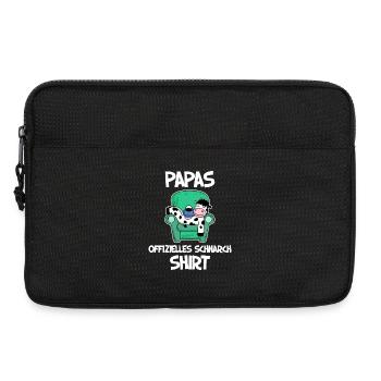 Papa Schlafshirt Vater Geschenk - Laptoptasche 13" - Schwarz - Vorne