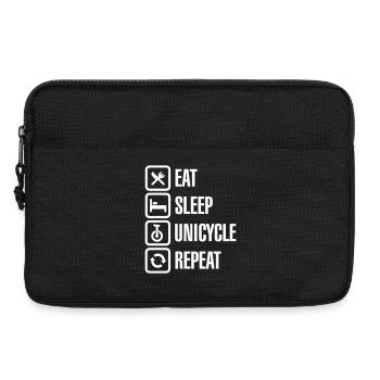 Unicycle Unicycle Rider - Eat Sleep Unicycle Repeat - Laptop bag 13" - black - Front