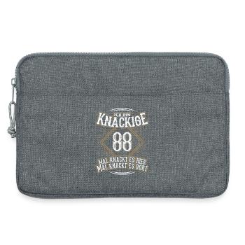 88. Geburtstag Lustig Geschenk - Laptoptasche 13" - Grau meliert - Vorne