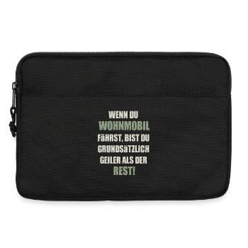 Cooles Camper Reisemobil Wohnmobil Fun Shirt - Laptoptasche 13" - Schwarz - Vorne