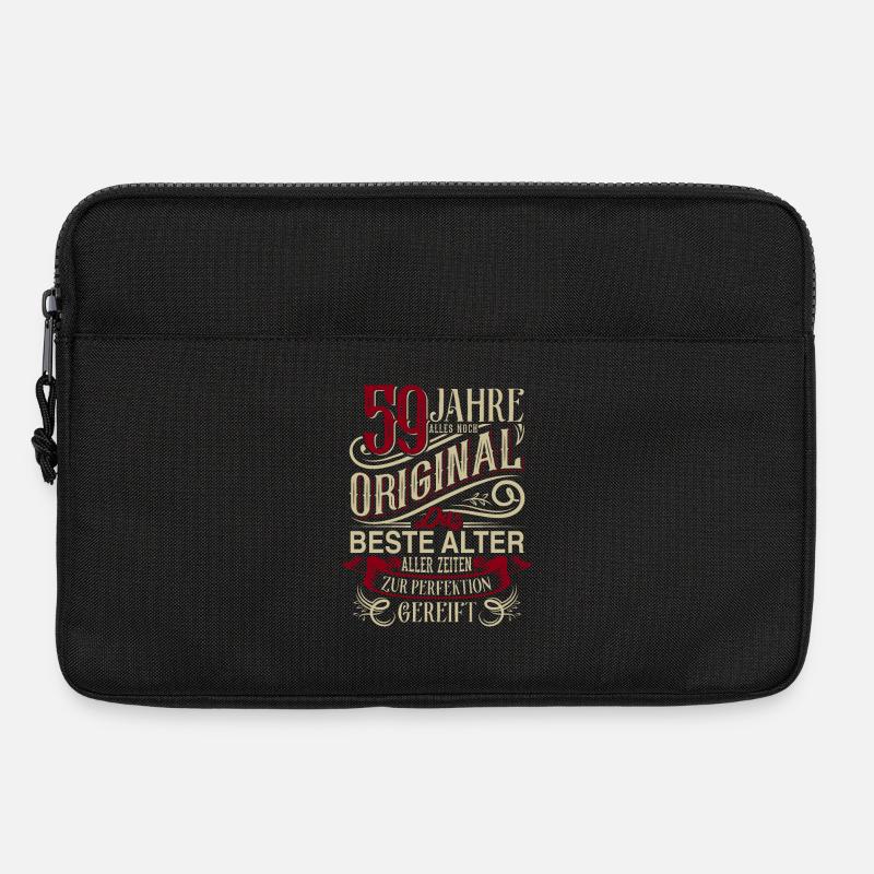 59. Geburtstag Vintage Retro - Laptoptasche 13" - Schwarz