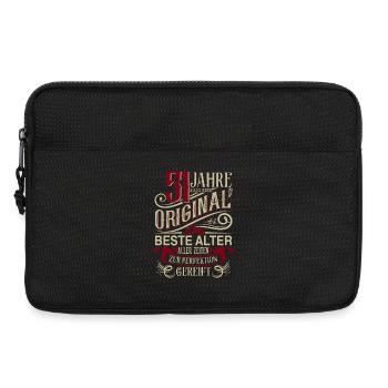 51. Geburtstag Vintage Retro - Laptoptasche 13" - Schwarz - Vorne