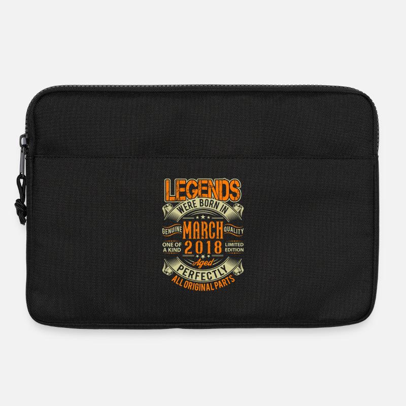 2018 März Geburtstag Legende - Laptoptasche 13" - Schwarz