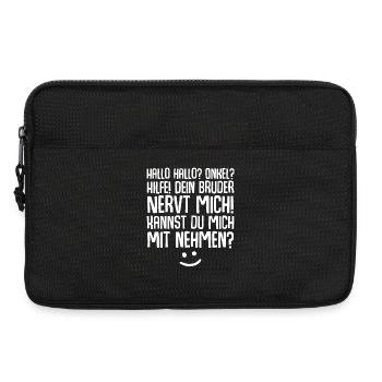 Onkel Nichte Neffe - Laptoptasche 13" - Schwarz - Vorne