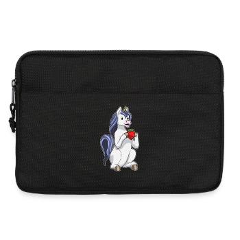 Einhorn Erdbeere  - Laptoptasche 13" - Schwarz - Vorne
