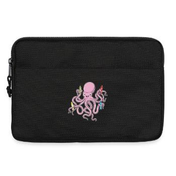 Octopus Student Crayons School - Laptop bag 13" - black - Front