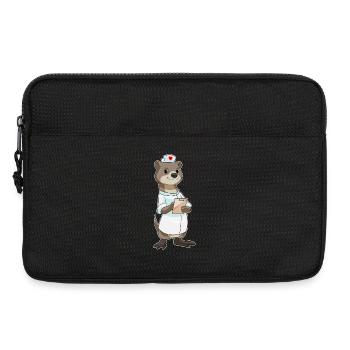 Otter Krankenschwester Herz - Laptoptasche 13" - Schwarz - Vorne