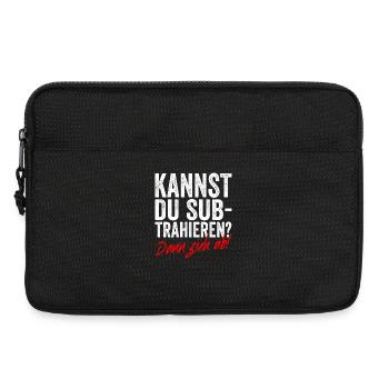Kannst Du Subtrahieren Dann Zieh Ab Mathelehrer - Laptoptasche 13" - Schwarz - Vorne