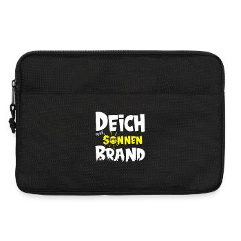 Deich und Sonnenbrand für Camping Urlaub - Laptoptasche 13" - Schwarz - Vorne