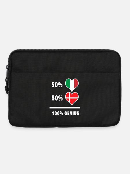 Italien und Dänemark genial / Geschenk - Laptoptasche 13" - Schwarz