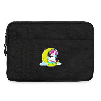 Einhorn Mond  - Laptoptasche 13" - Schwarz - Vorne