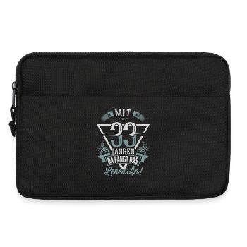 33. Geburtstag Da Fängt Das Leben An - Laptoptasche 13" - Schwarz - Vorne