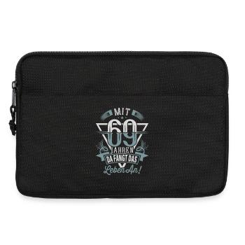69. Geburtstag Da Fängt Das Leben An - Laptoptasche 13" - Schwarz - Vorne