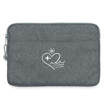 Airplane Heart Love Holiday Pilot Airplanes - Laptop bag 13" - heather grey - Front