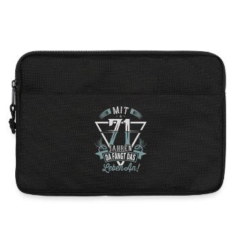 71. Geburtstag Da Fängt Das Leben An - Laptoptasche 13" - Schwarz - Vorne