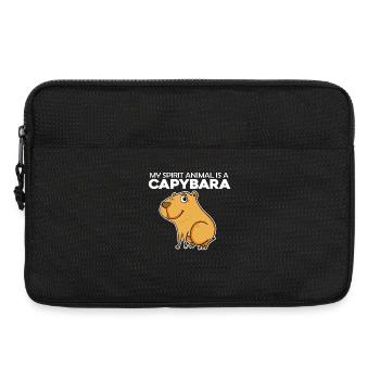 Capybara Wasserschwein - Laptoptasche 13" - Schwarz - Vorne