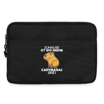 Capybara Wasserschwein - Laptoptasche 13" - Schwarz - Vorne