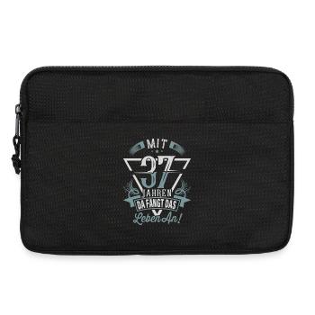 37. Geburtstag Da Fängt Das Leben An - Laptoptasche 13" - Schwarz - Vorne