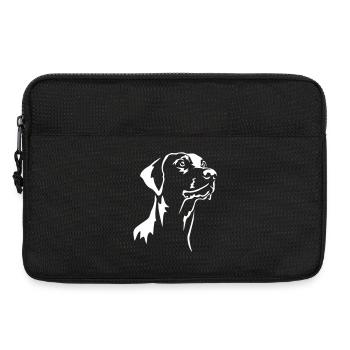 Doberman Head "Black Edition" - Laptop bag 13" - black - Front