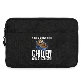Studieren Kann Jeder Chillen Nur Die Coolsten - Laptoptasche 13" - Schwarz - Vorne
