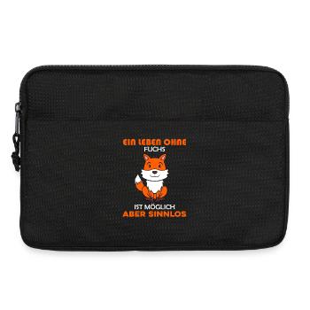 Wald Wildtier Fuchs Geschenk - Laptoptasche 13" - Schwarz - Vorne