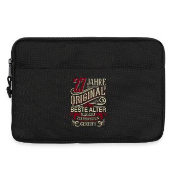 27. Geburtstag Vintage Retro - Laptoptasche 13" - Schwarz - Vorne